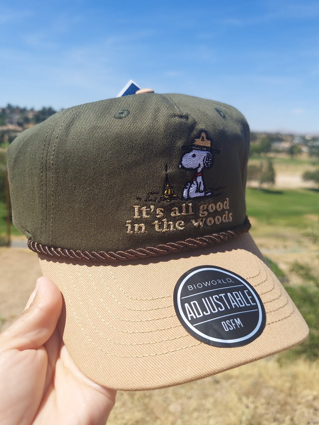 Peanuts Ranger Snoopy It's All Good In The Woods Hat Embroidered Twill — image 2 of 8